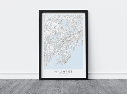 Mashpee Map Print