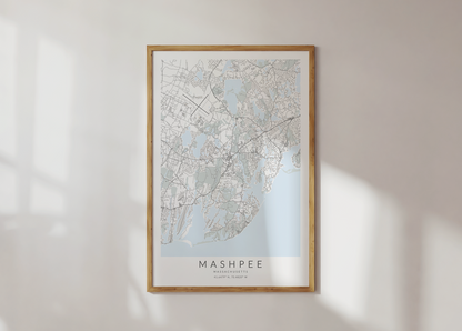 Mashpee Map Print