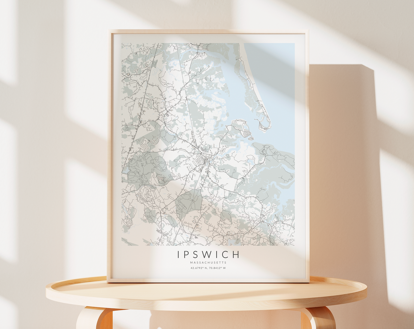 Ipswich Massachusetts Map Print