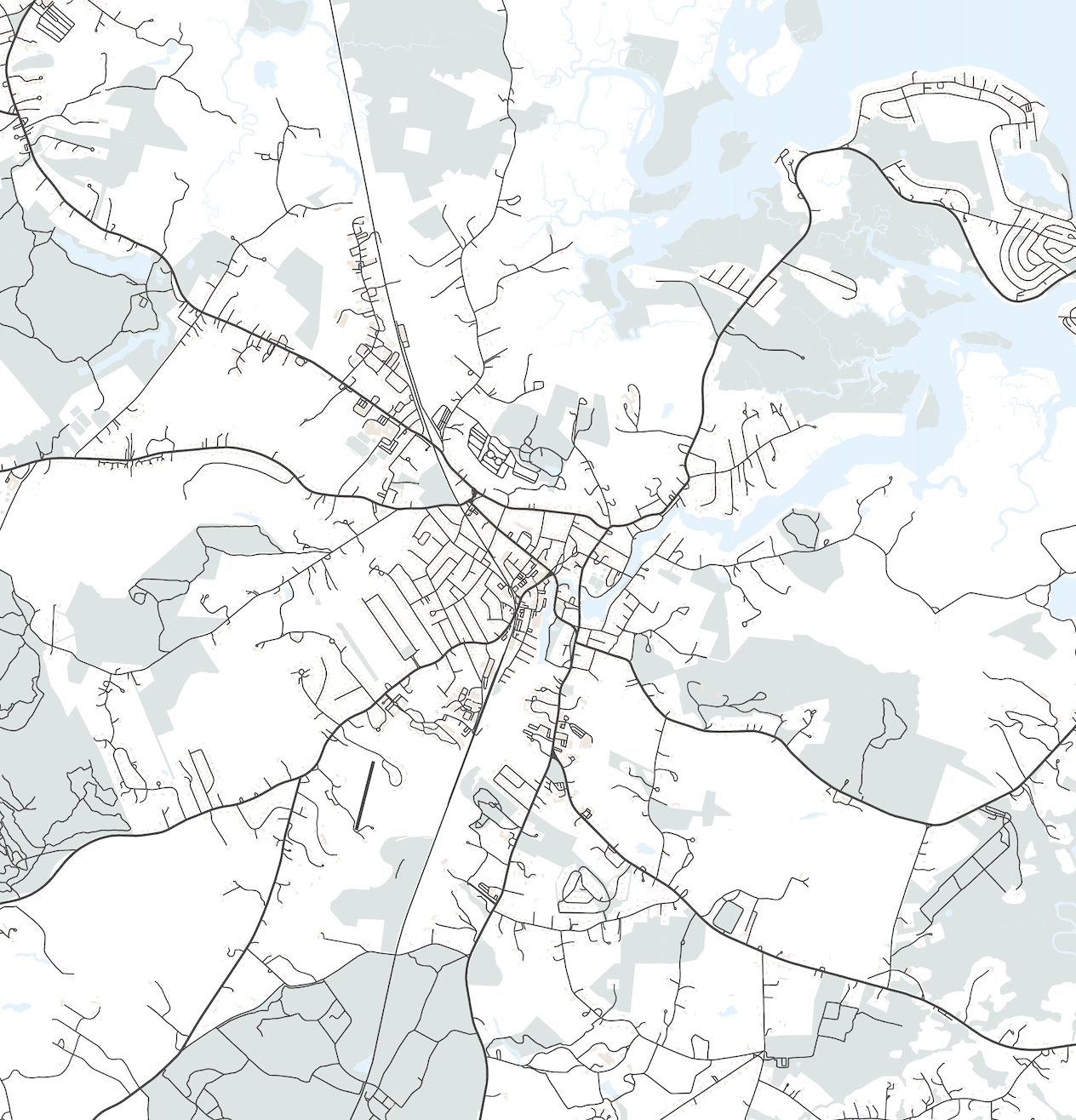 Ipswich Massachusetts Map Print