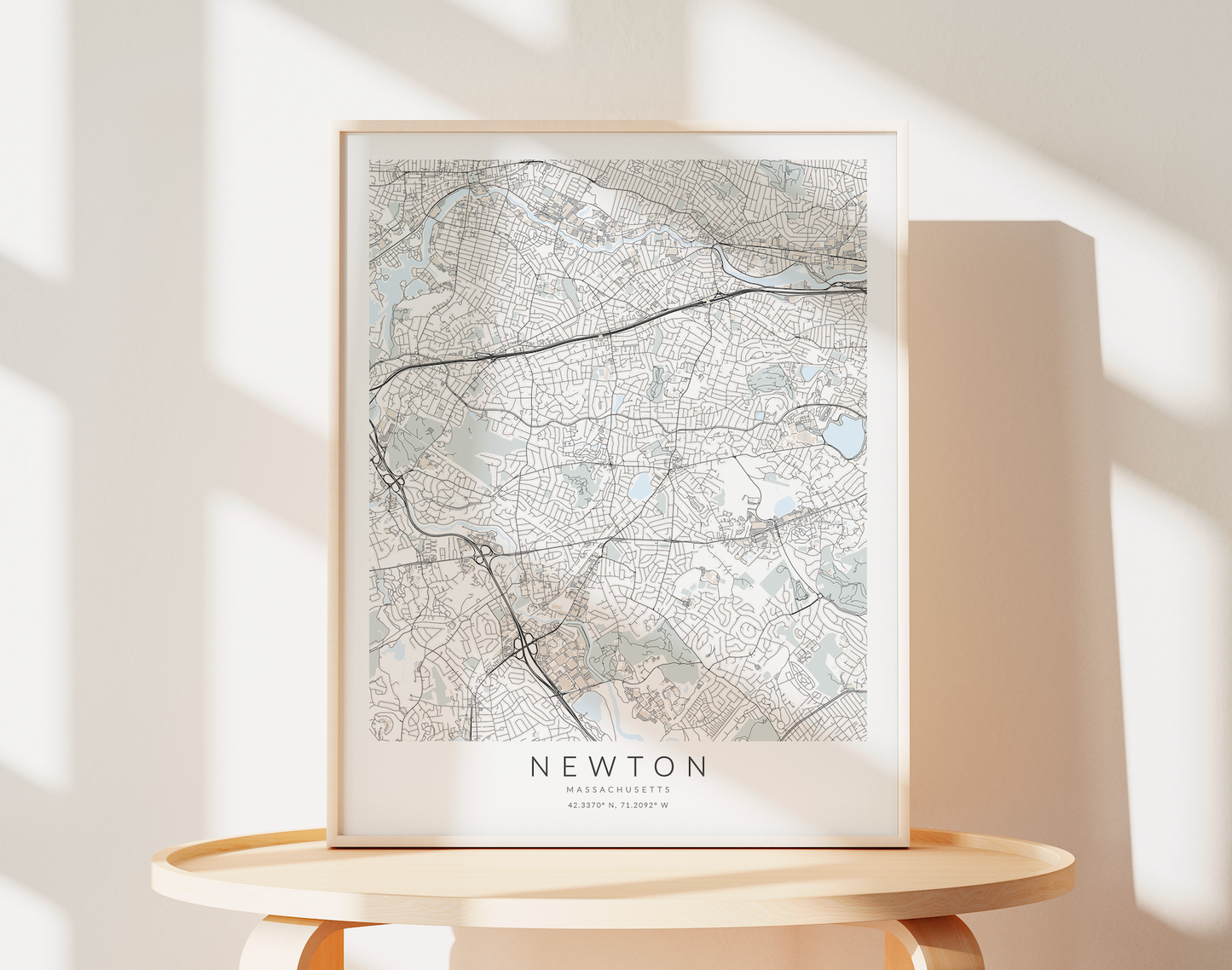 Newton Map Print