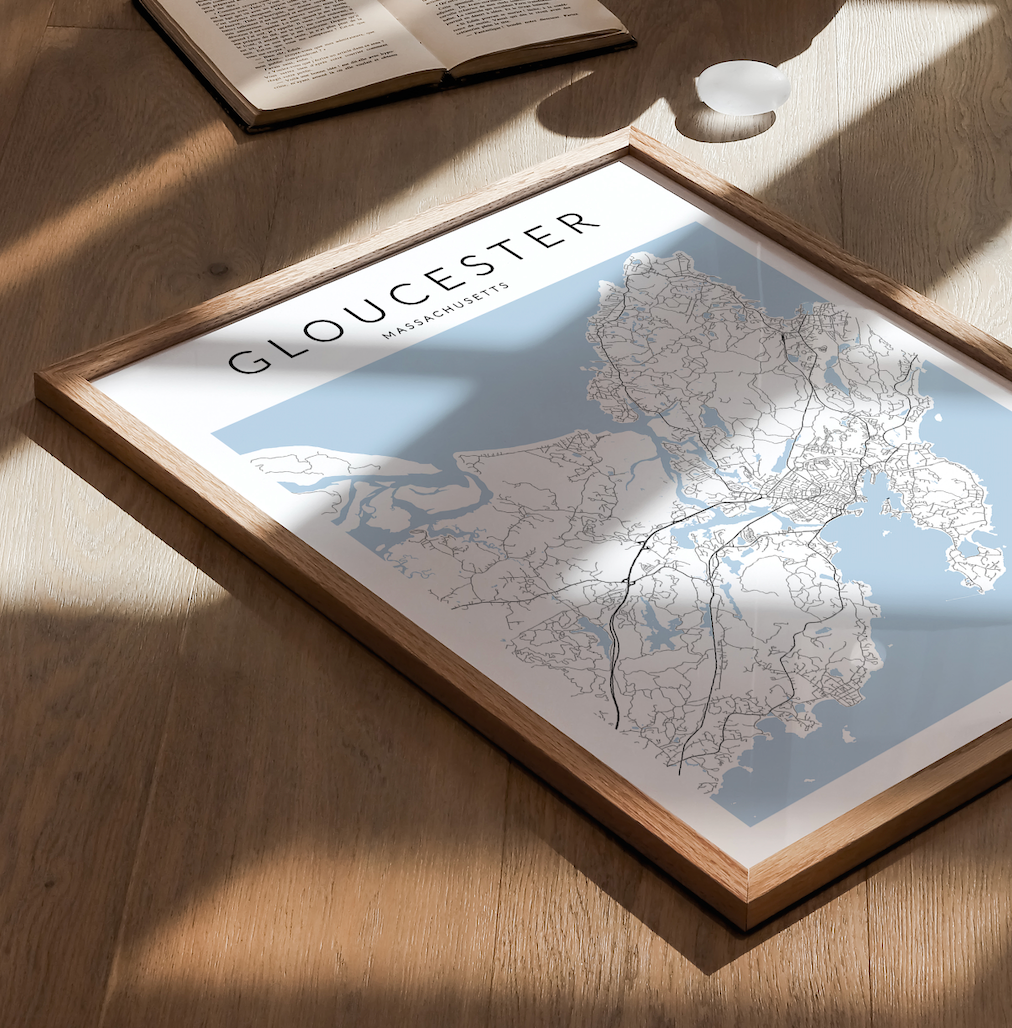 Gloucester Massachusetts Map Print