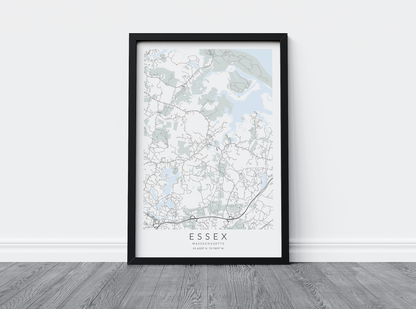 Essex Massachusetts Map Print
