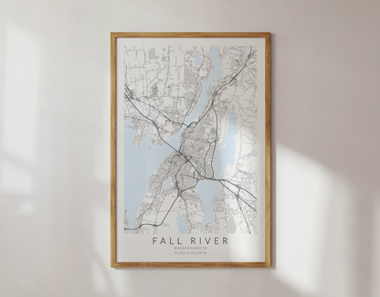 Fall River Map Print