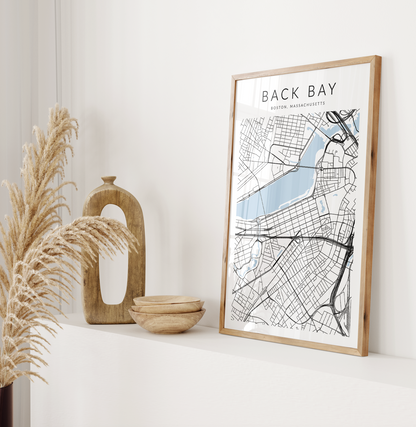 Back Bay Map Print