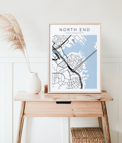 North End Map Print