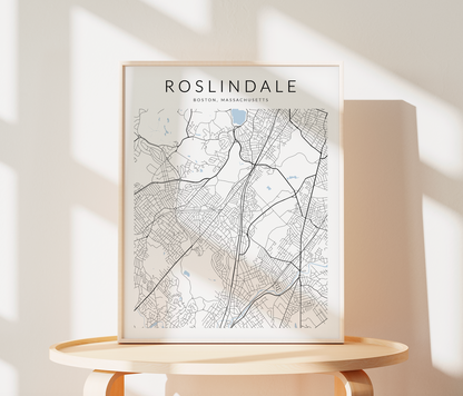 Roslindale Map Print