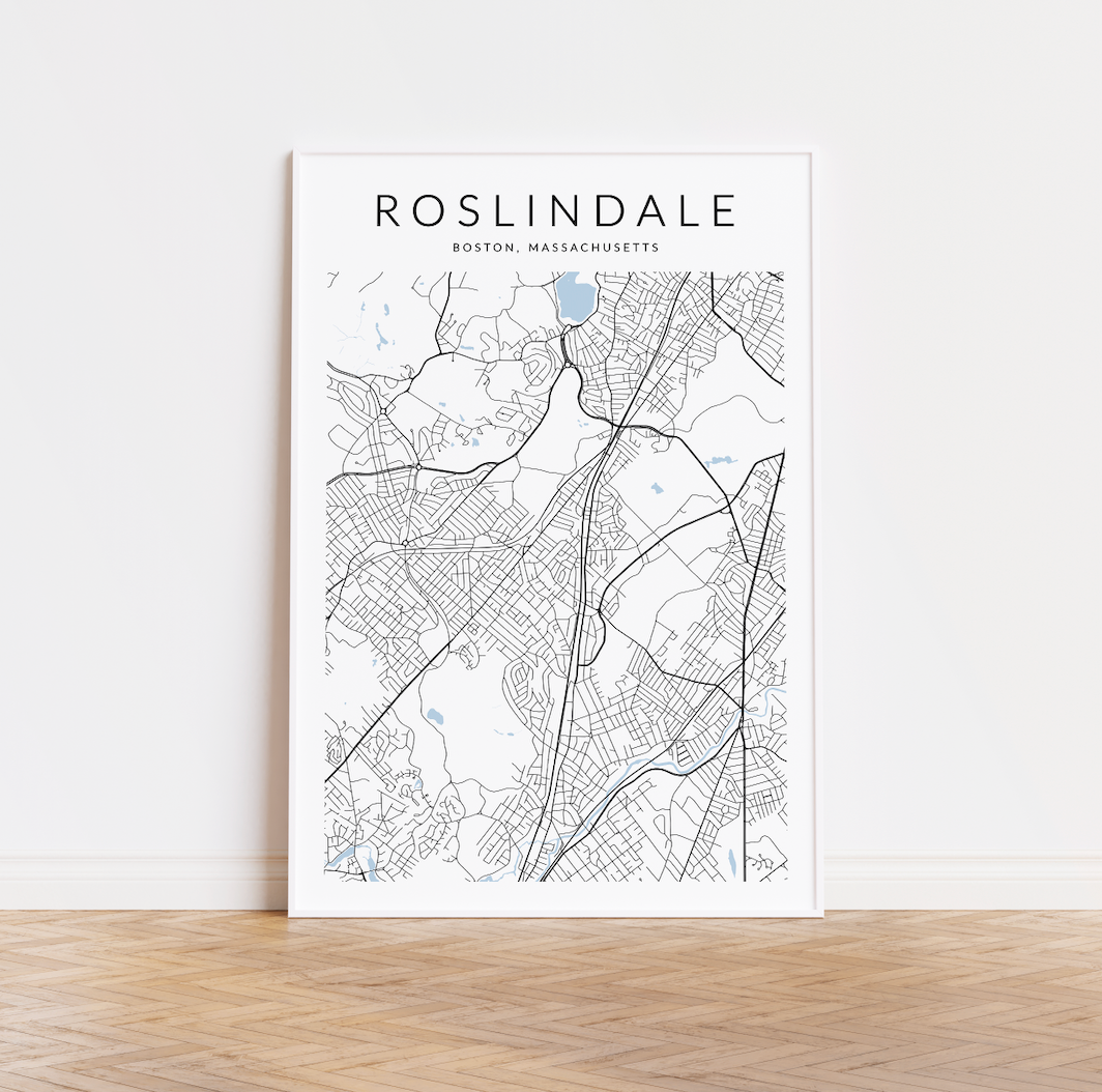 Roslindale Map Print