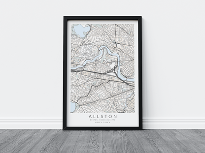Allston Map Print