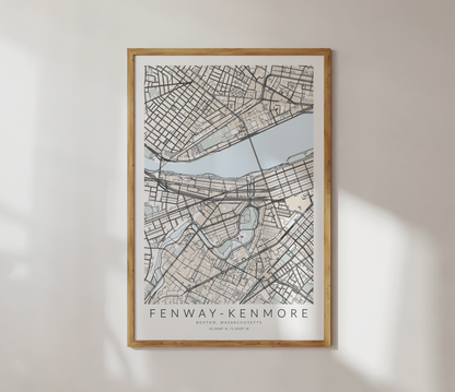 Fenway-Kenmore Map Print