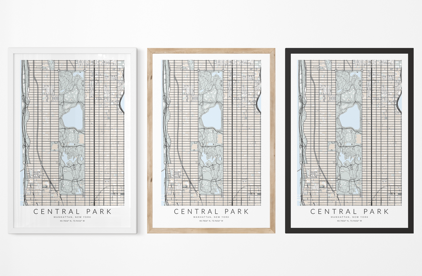 Central Park Map Print