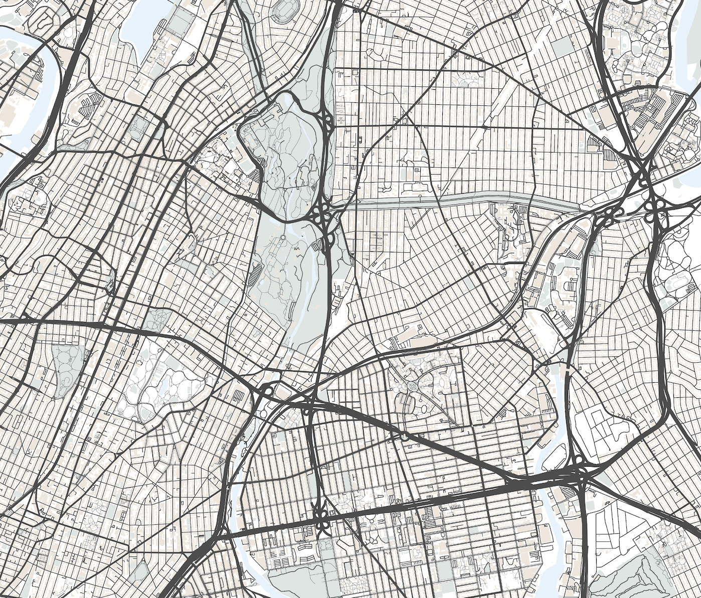 The Bronx Map Print