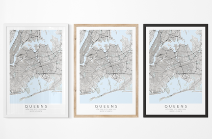 Queens Map Print