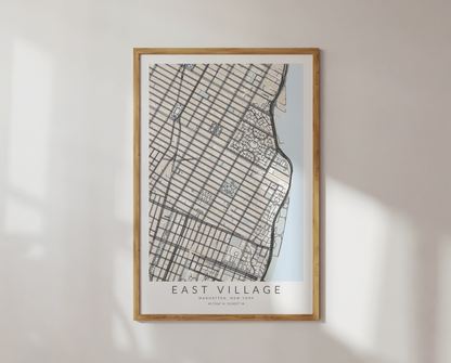 East Village Map Print