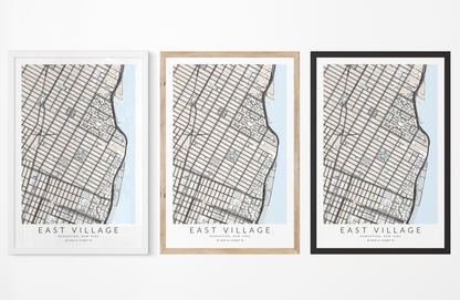 East Village Map Print