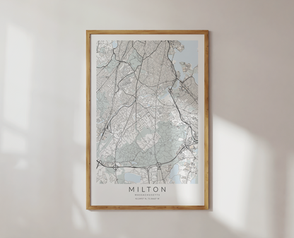 Milton Map Print