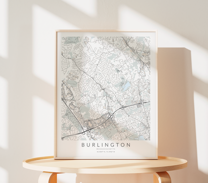 Burlington Map Print