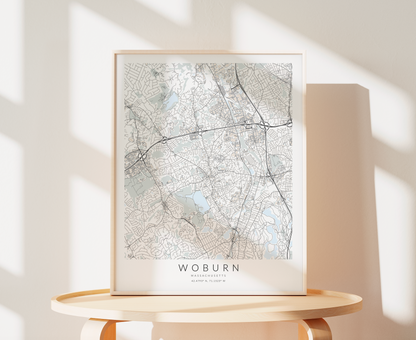 Woburn Map Print