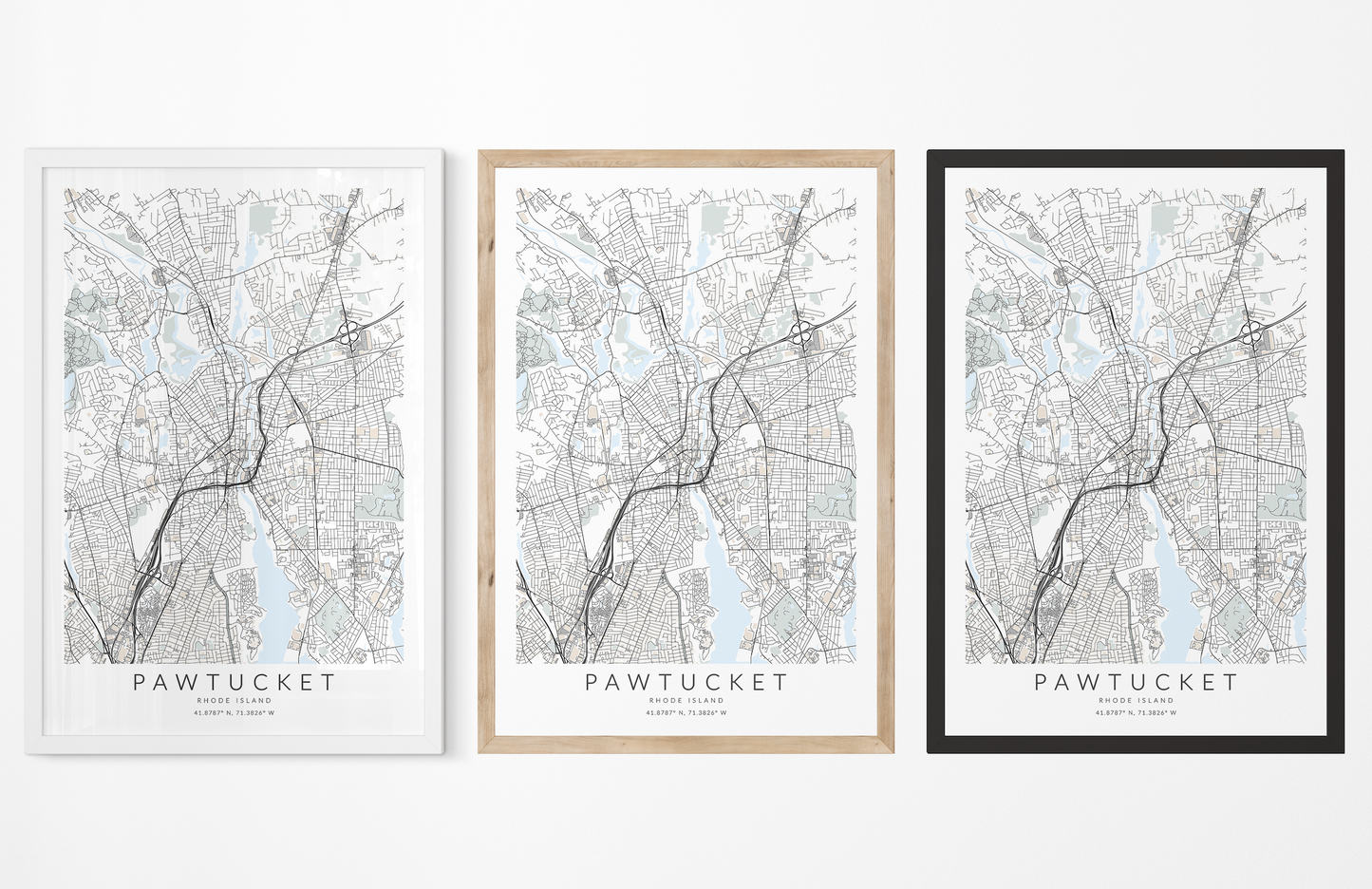 Pawtucket Map Print