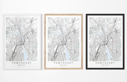 Pawtucket Map Print