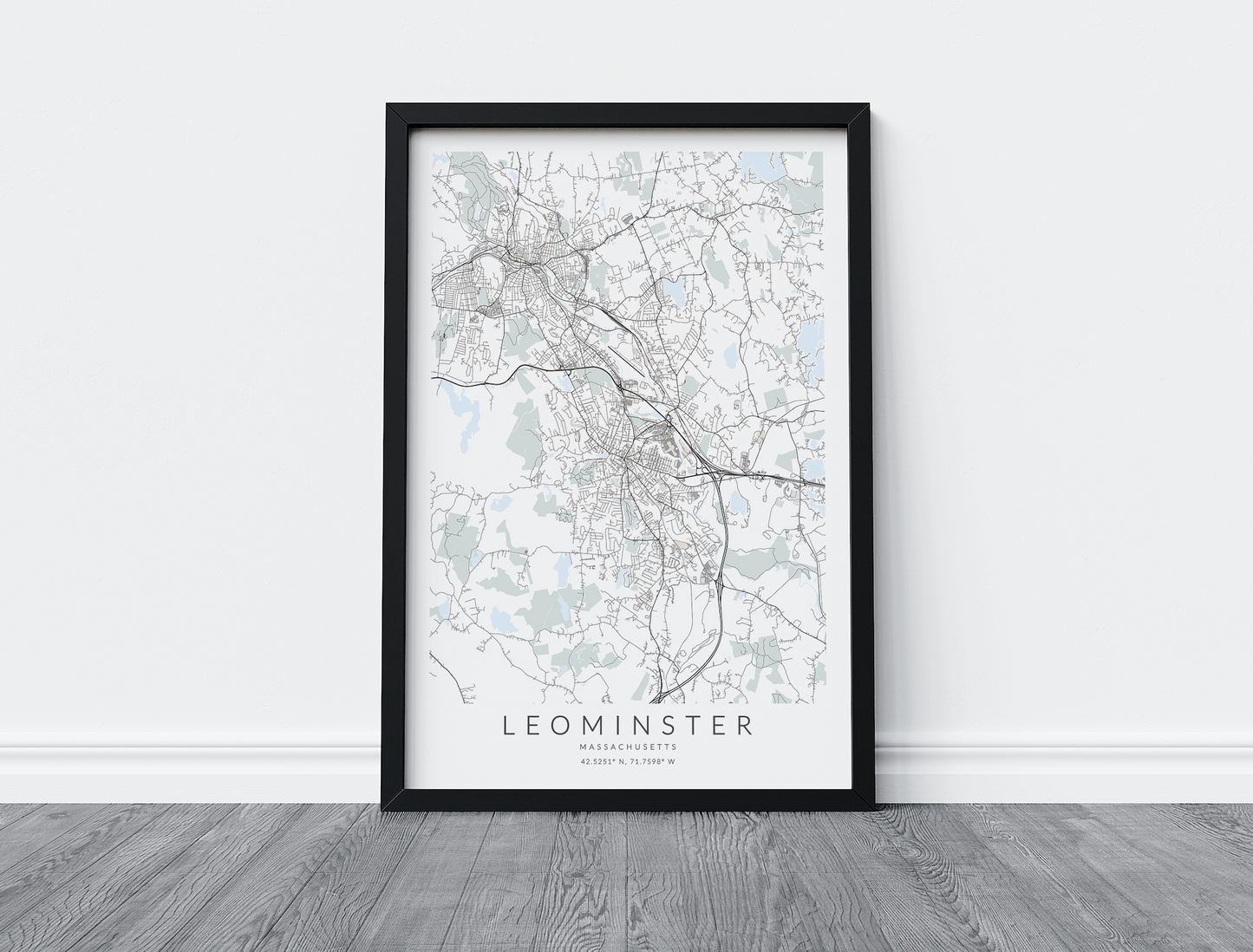 Leominster Map Print
