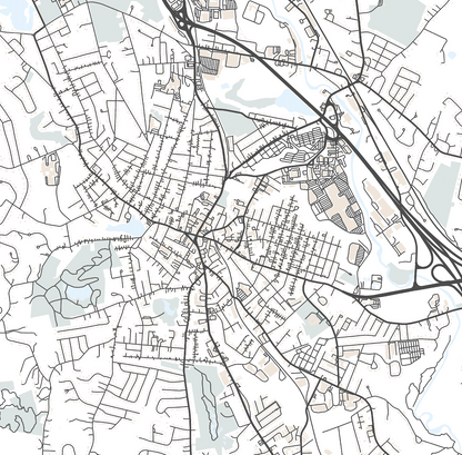 Leominster Map Print