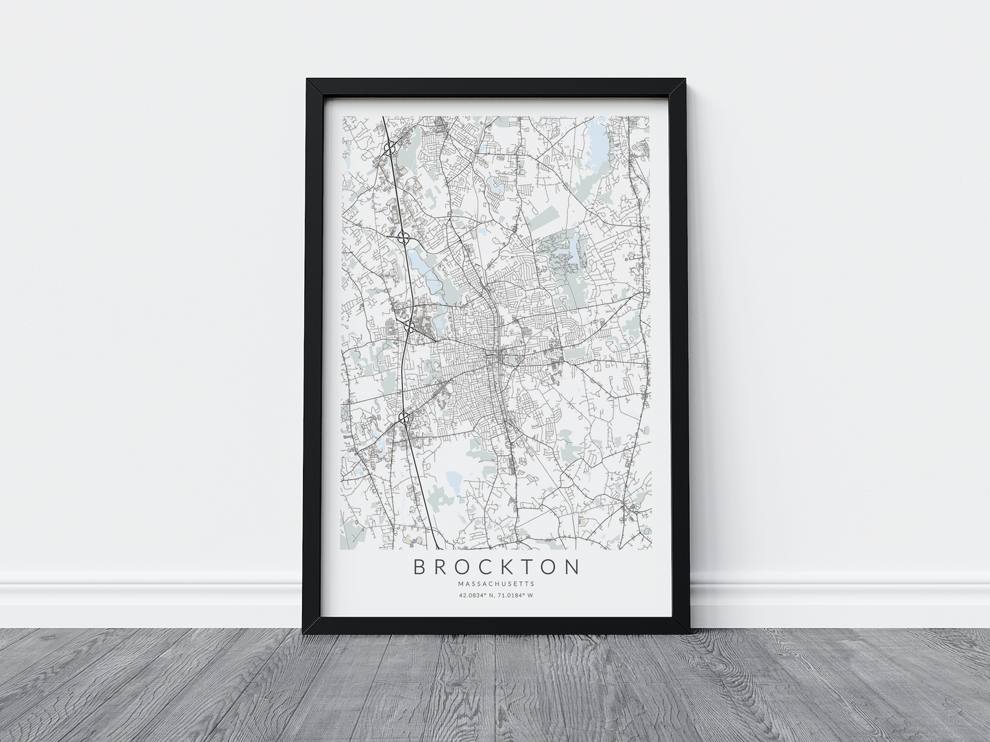Brockton Map Print