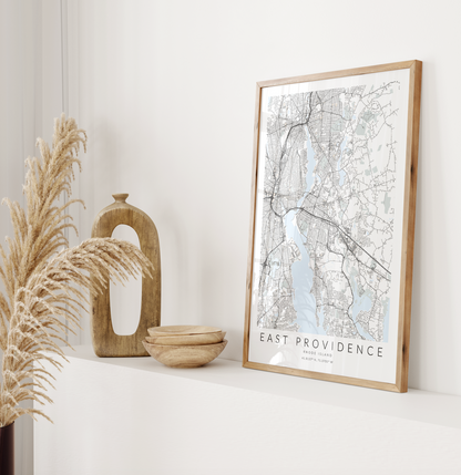 East Providence Map Print