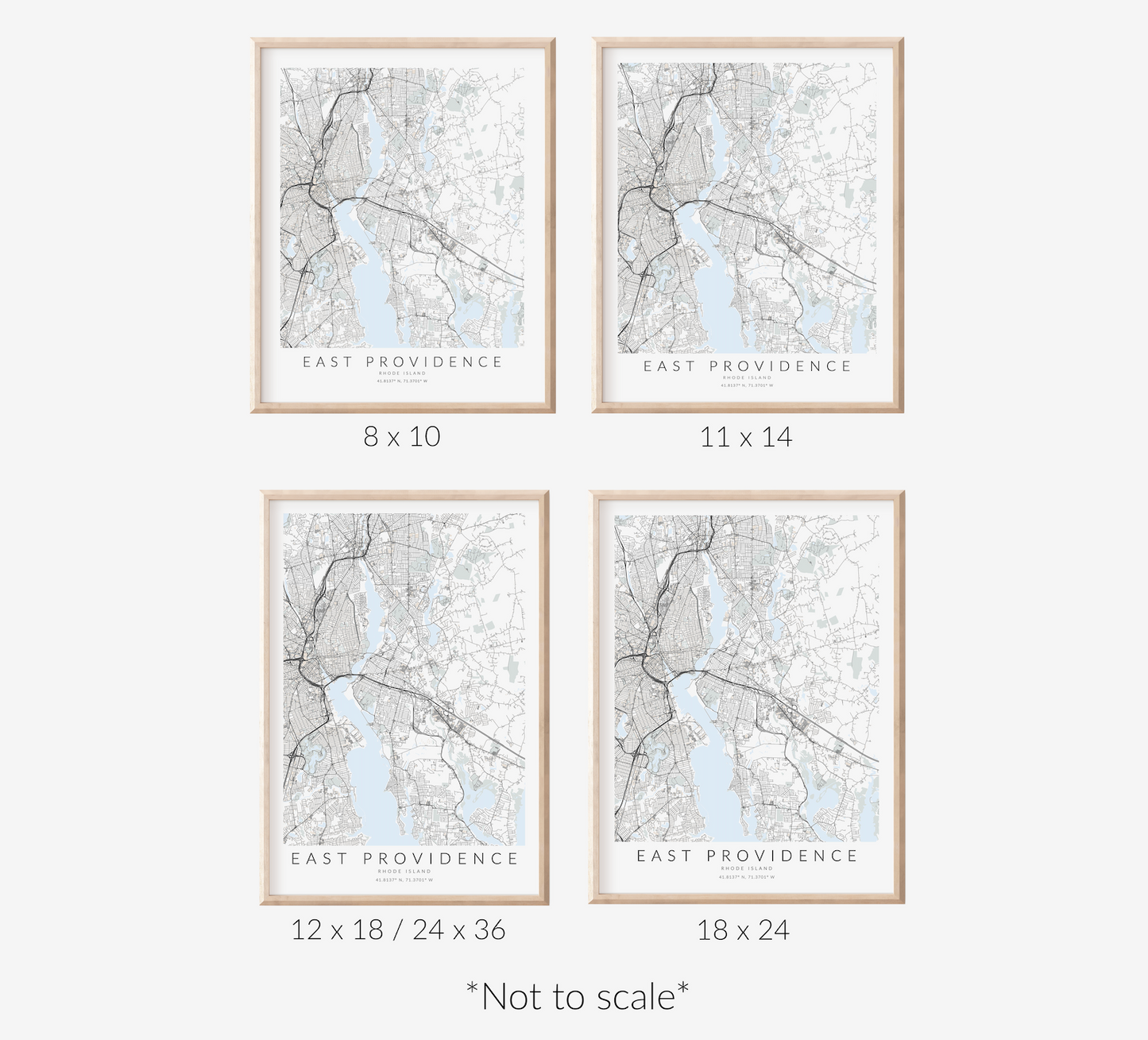 East Providence Map Print