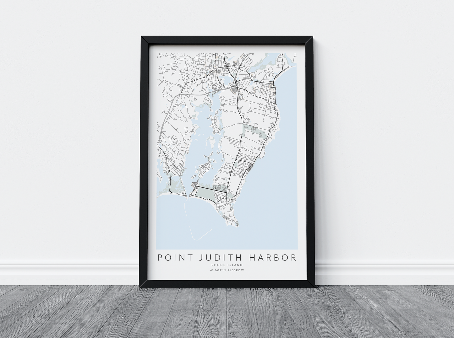 Point Judith Harbor Map Print