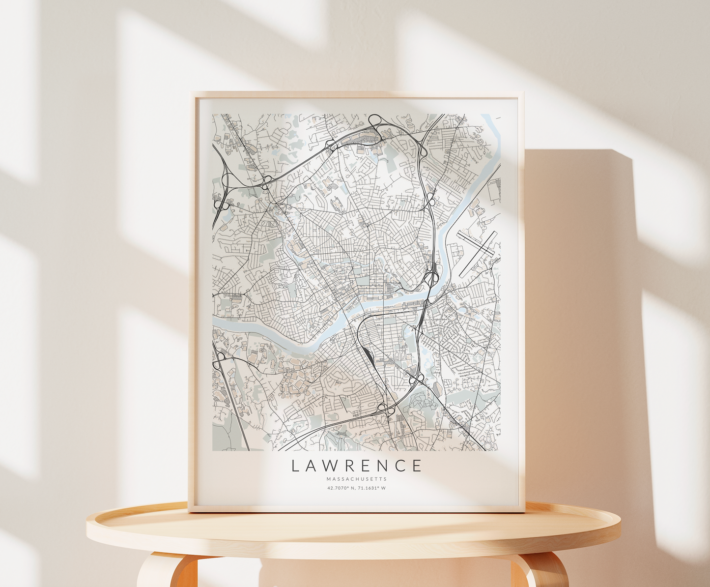 Lawrence Map Print