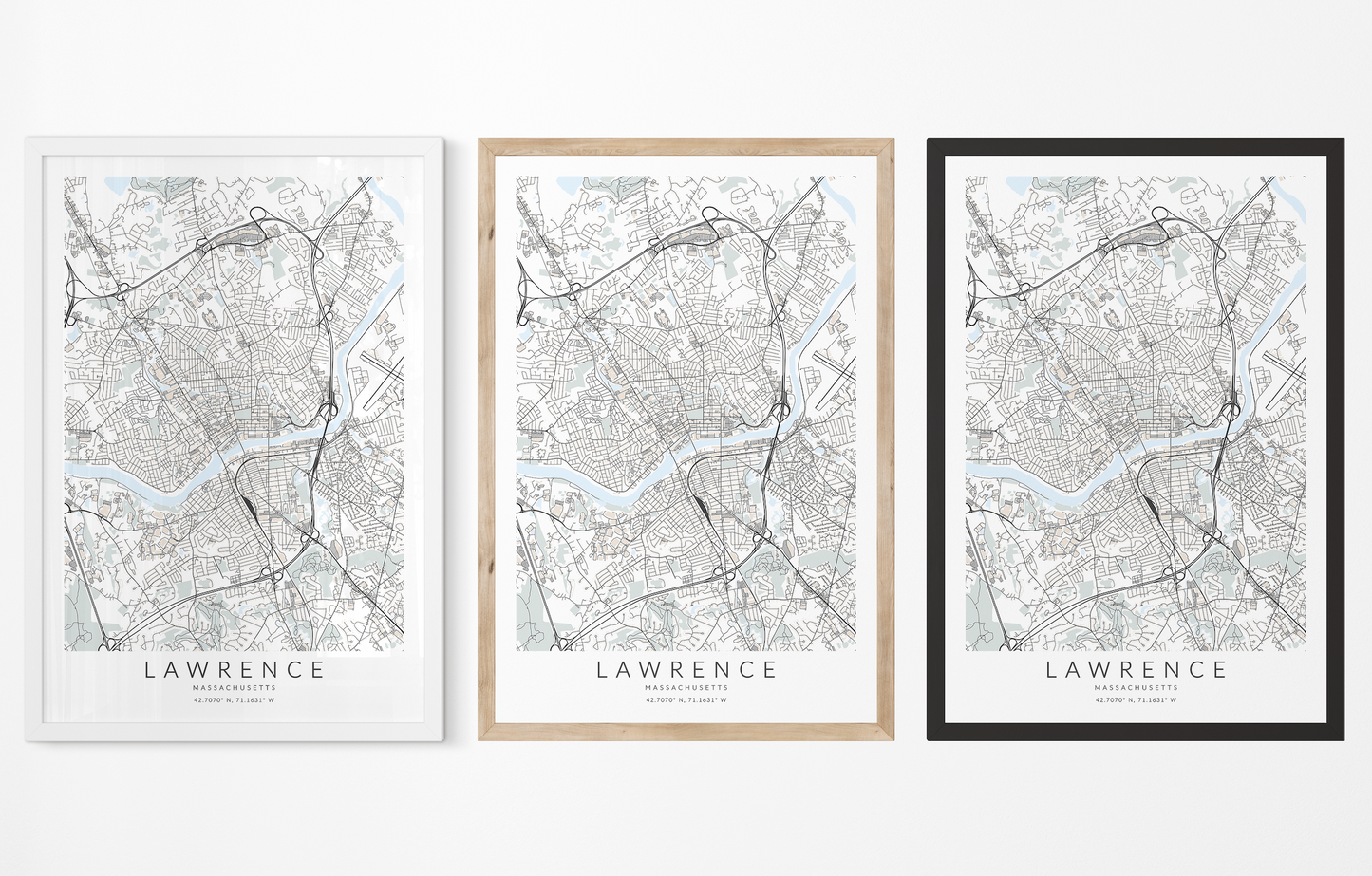 Lawrence Map Print