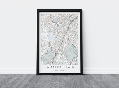 Jamaica Plain Map Print