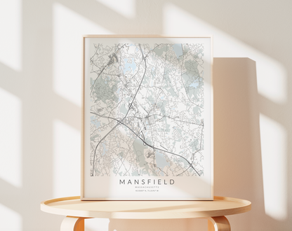 Mansfield Map Print