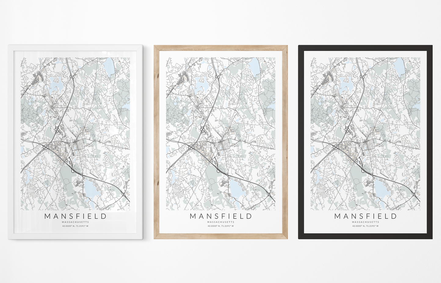 Mansfield Map Print