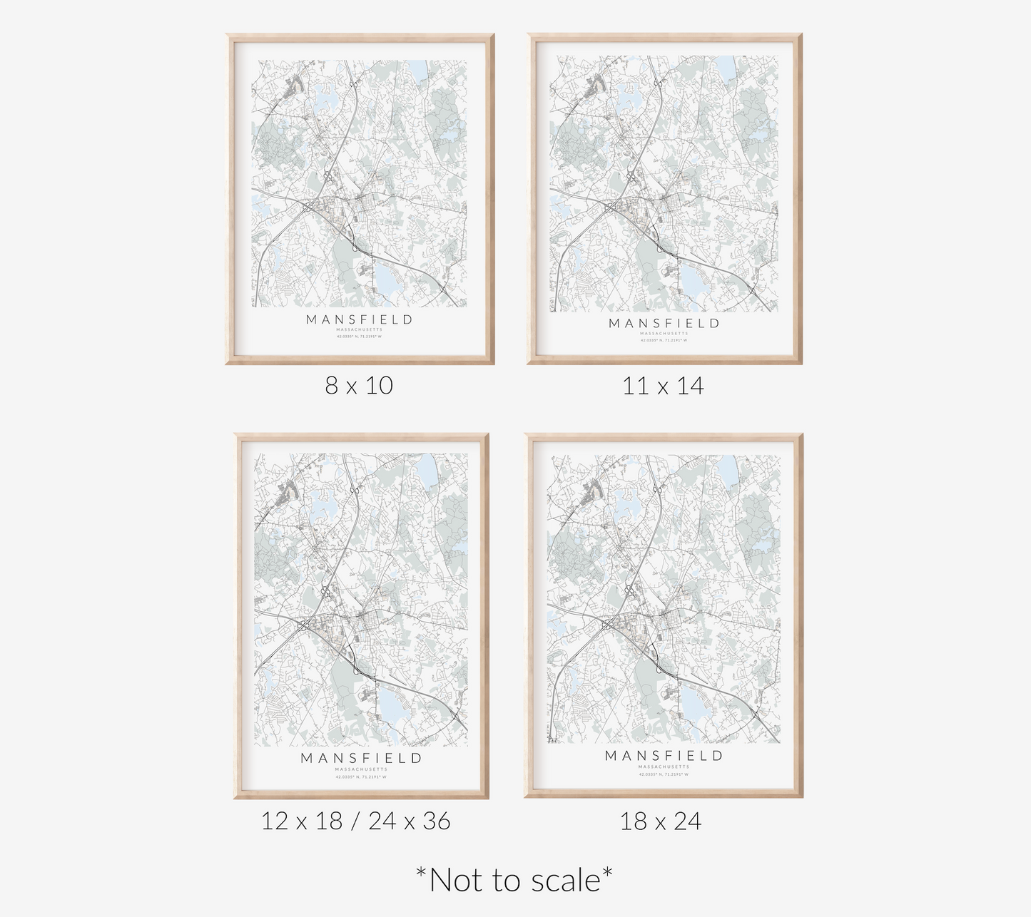 Mansfield Map Print