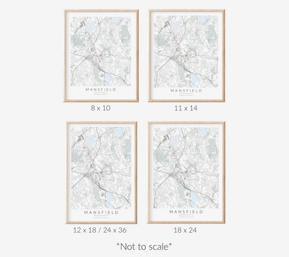 Mansfield Map Print