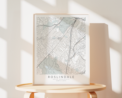 Roslindale Map Print