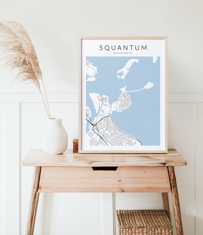 Squantum Map Print