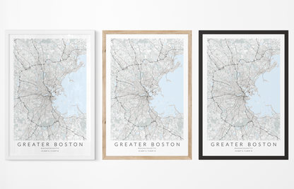 Greater Boston Map Print