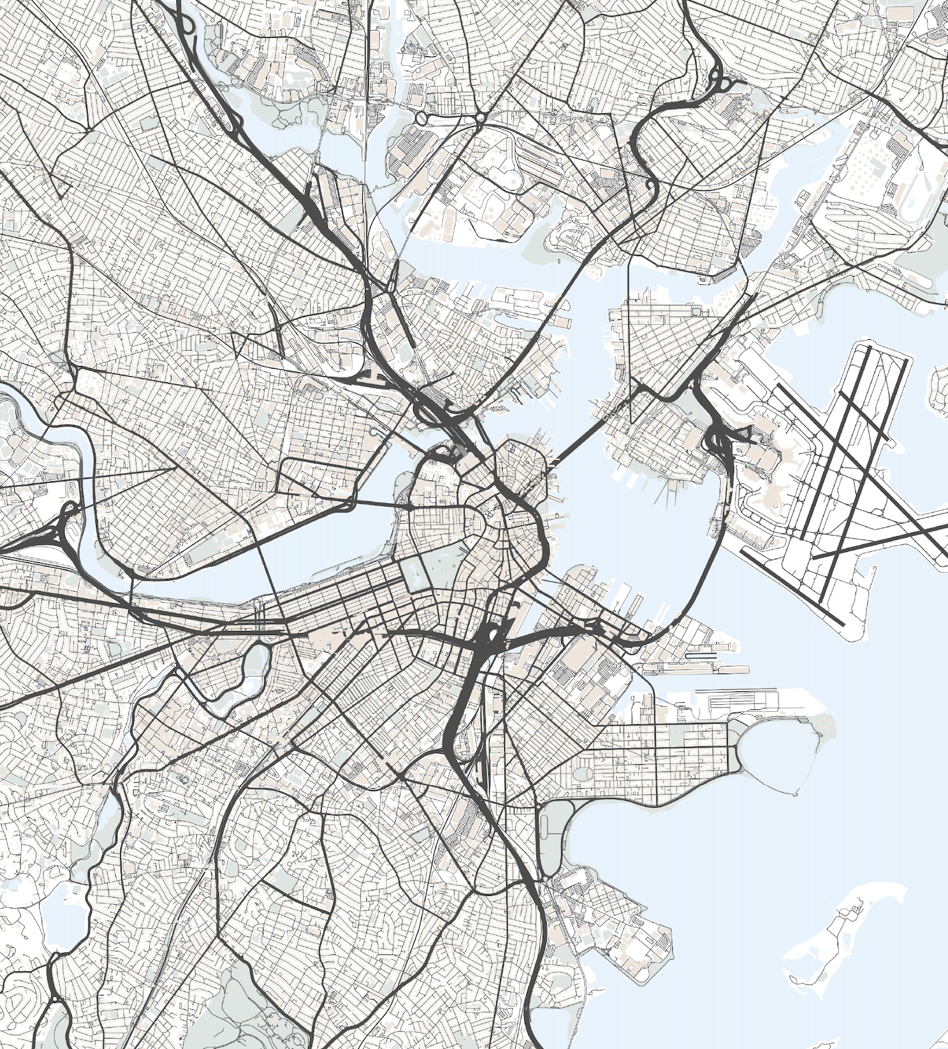 Greater Boston Map Print