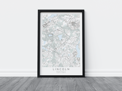 Lincoln Map Print