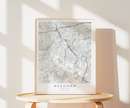 Needham Map Print