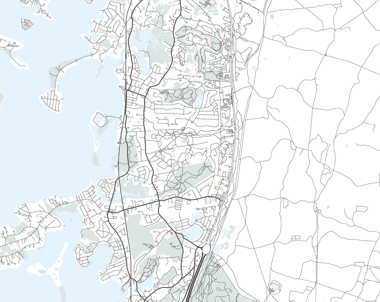 Bourne Map Print