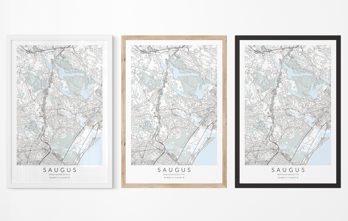 Saugus Map Print