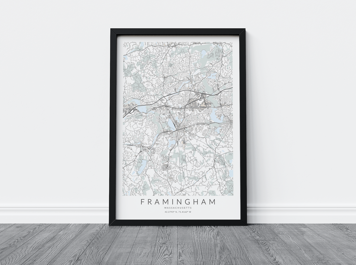 Framingham Map Print