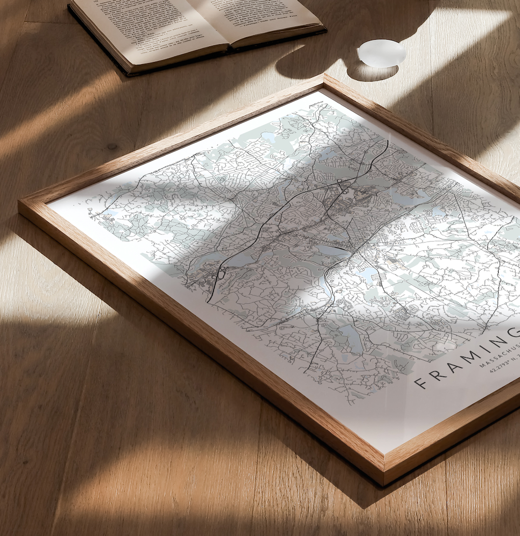 Framingham Map Print