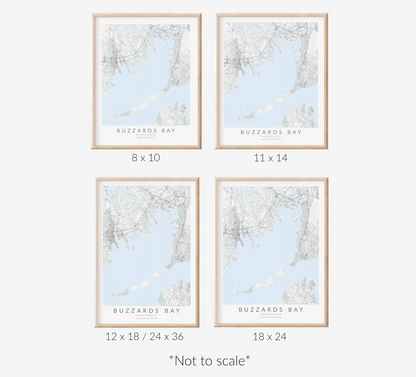 Buzzards Bay Map Print
