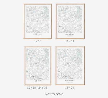 Medway Map Print