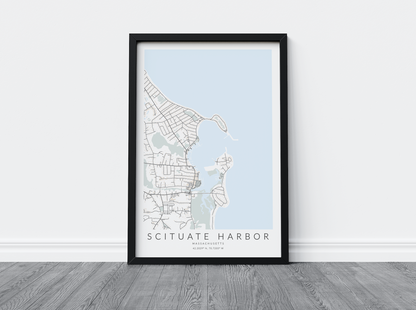 Scituate Harbor Map Print